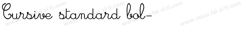 Cursive standard bol字体转换